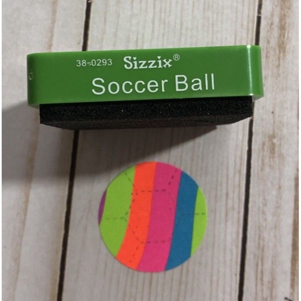 Sizzix SOCCER BALL Small (Green) Die Cut Cutting Cutter Craft Cartridge 38-0293